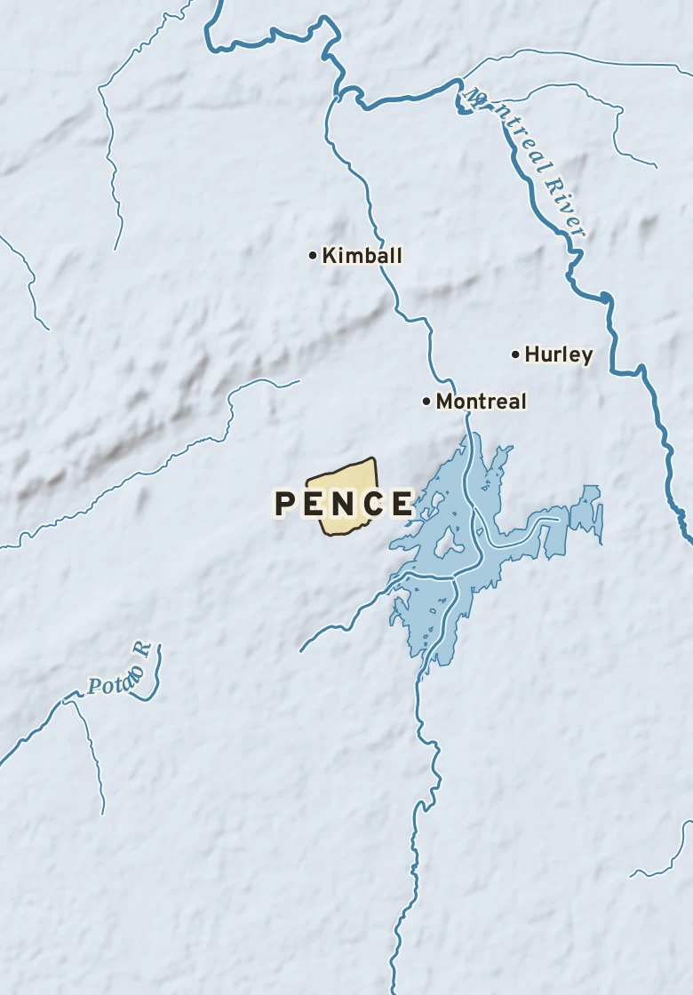 Atlas plate of Pence, Wisconsin.