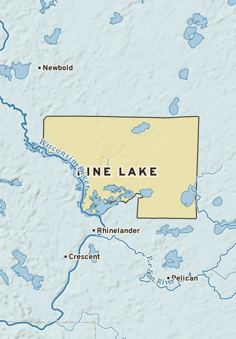 Atlas plate of Pine Lake, Wisconsin.