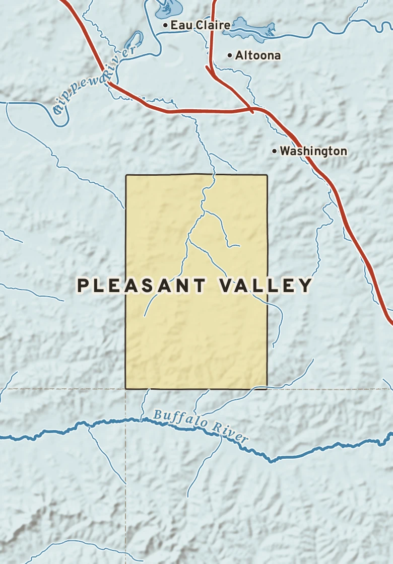 Atlas plate of Pleasant Valley, Wisconsin.