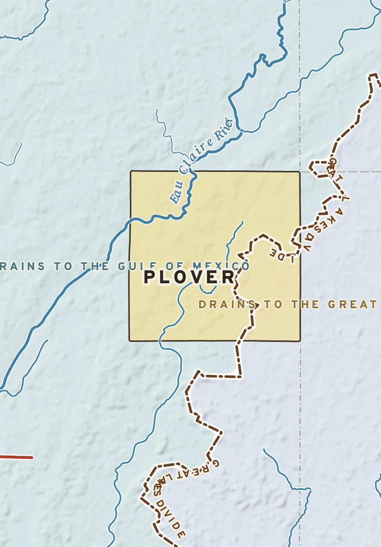 Atlas plate of Plover, Wisconsin.