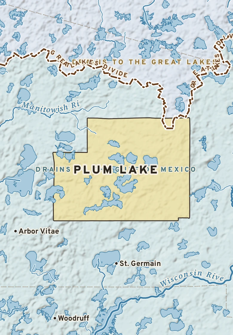 Atlas plate of Plum Lake, Wisconsin.