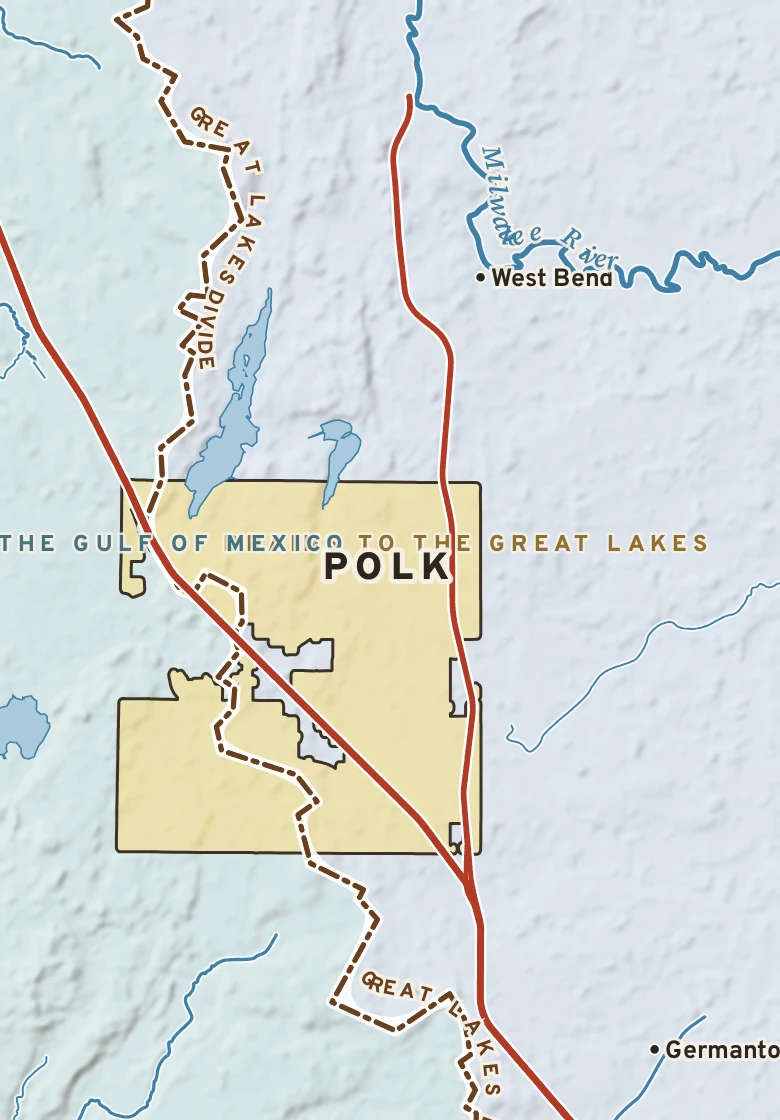 Atlas plate of Polk, Wisconsin.