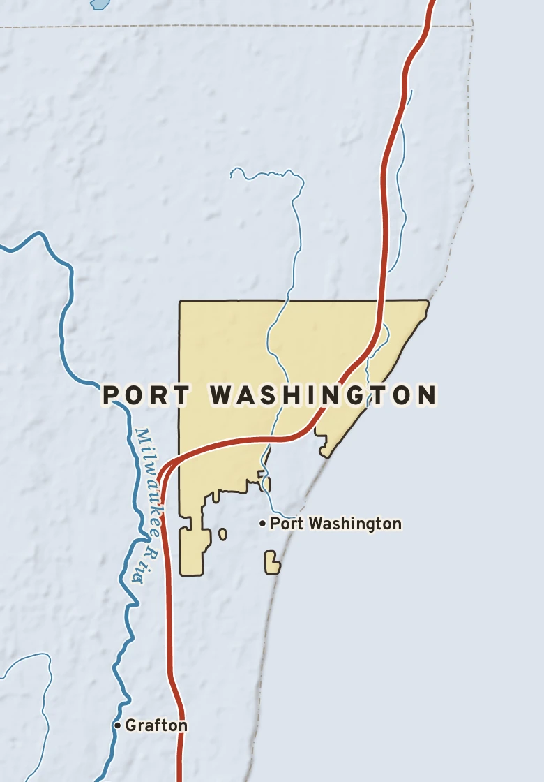 Atlas plate of Port Washington, Wisconsin.