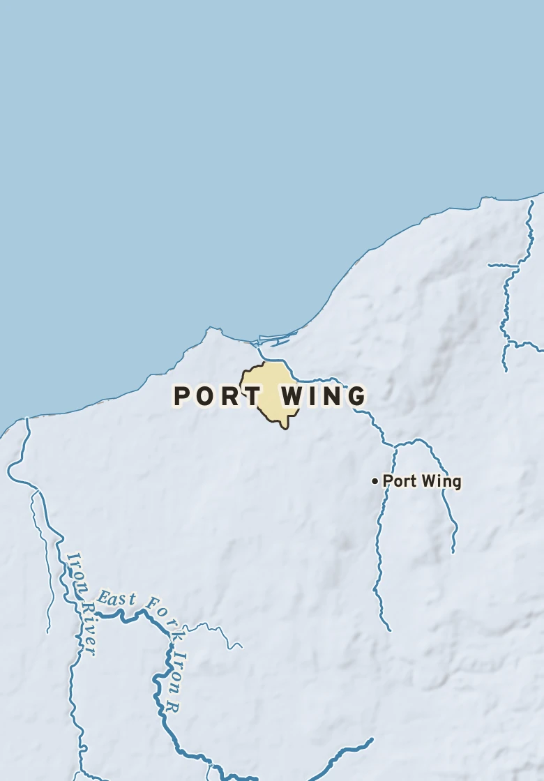 Atlas plate of Port Wing, Wisconsin.
