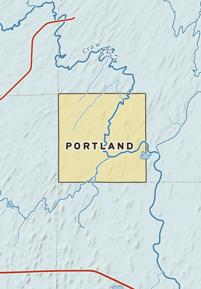 Atlas plate of Portland, Wisconsin.