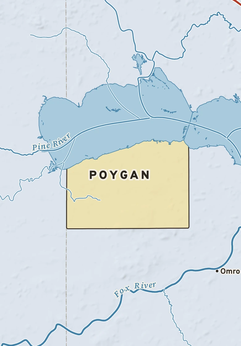 Atlas plate of Poygan, Wisconsin.