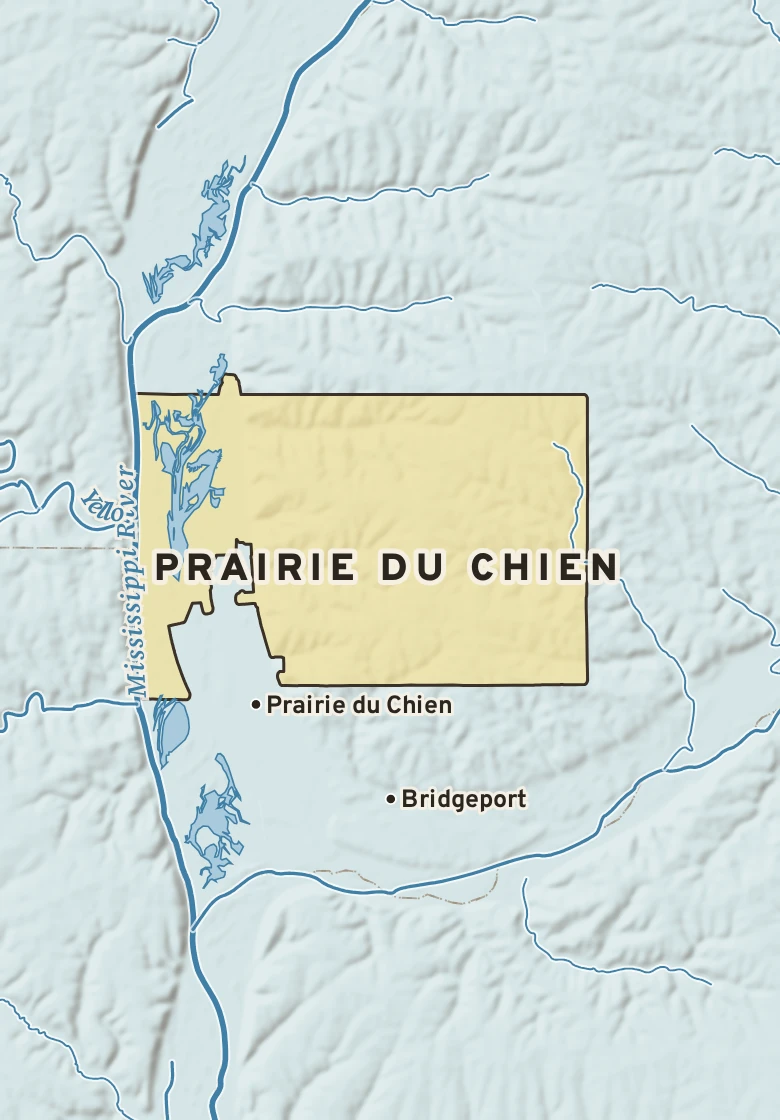 Atlas plate of Prairie du Chien, Wisconsin.
