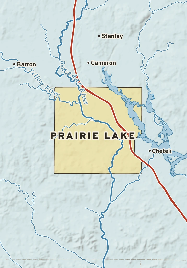 Atlas plate of Prairie Lake, Wisconsin.