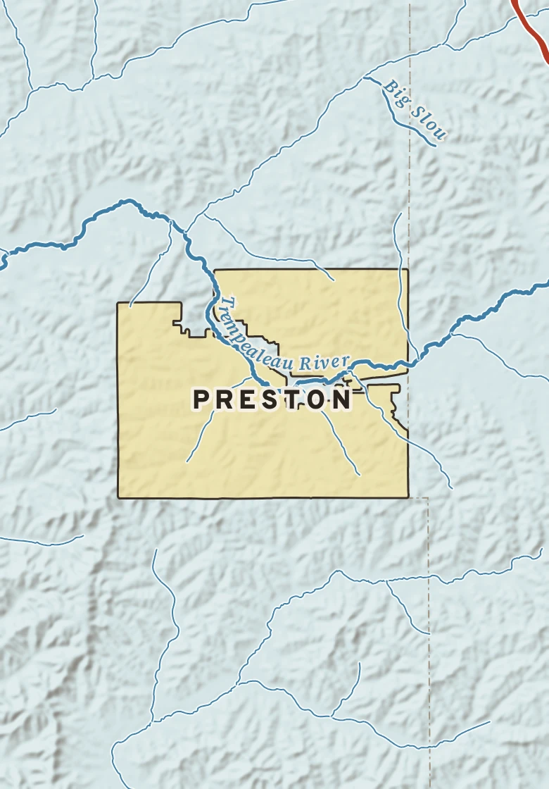 Atlas plate of Preston, Wisconsin.