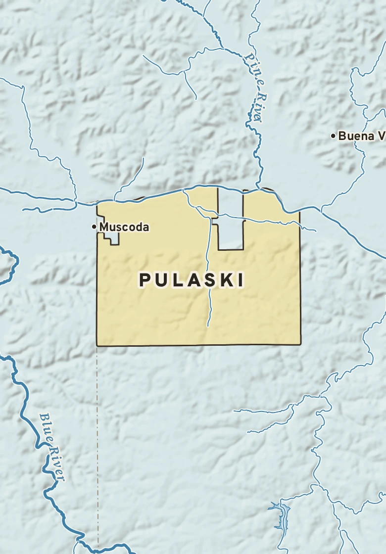 Atlas plate of Pulaski, Wisconsin.