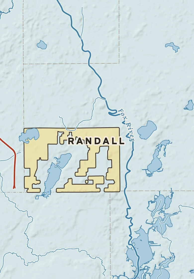 Atlas plate of Randall, Wisconsin.