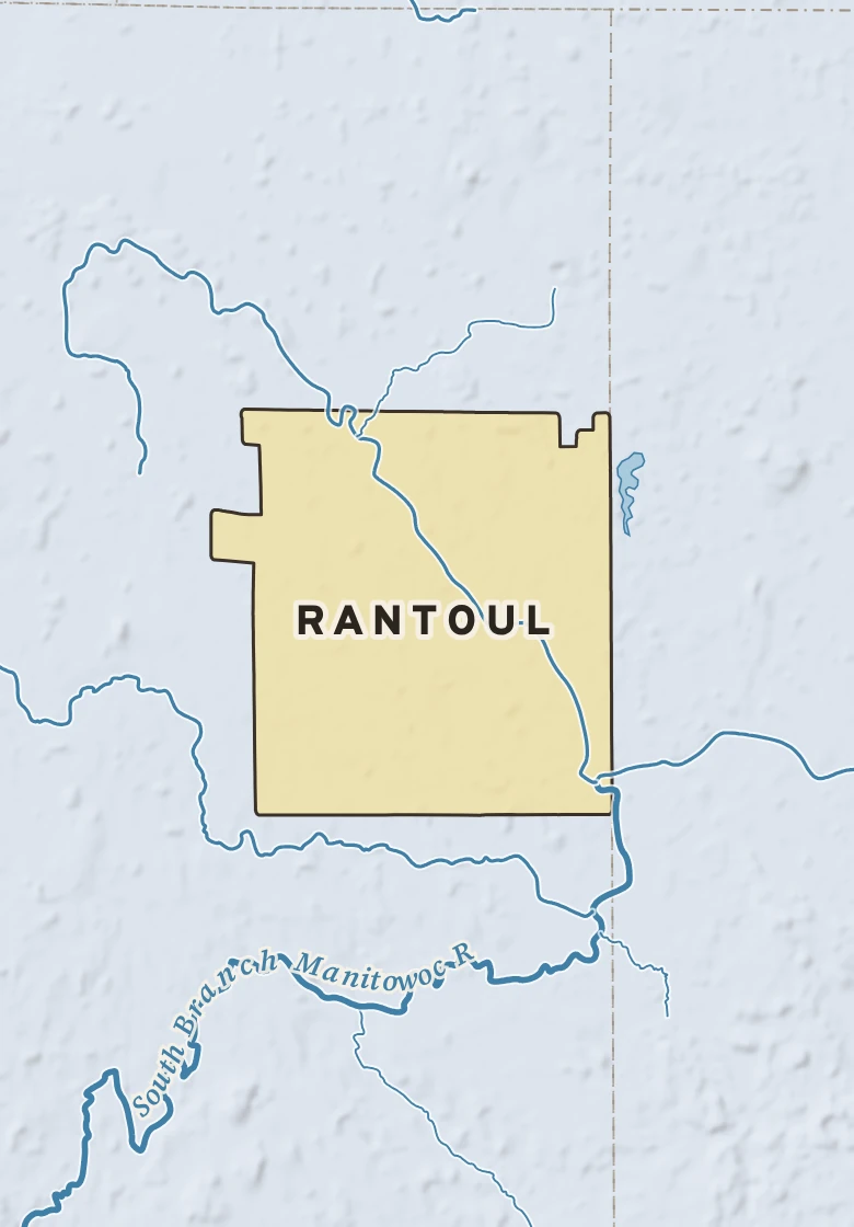 Atlas plate of Rantoul, Wisconsin.