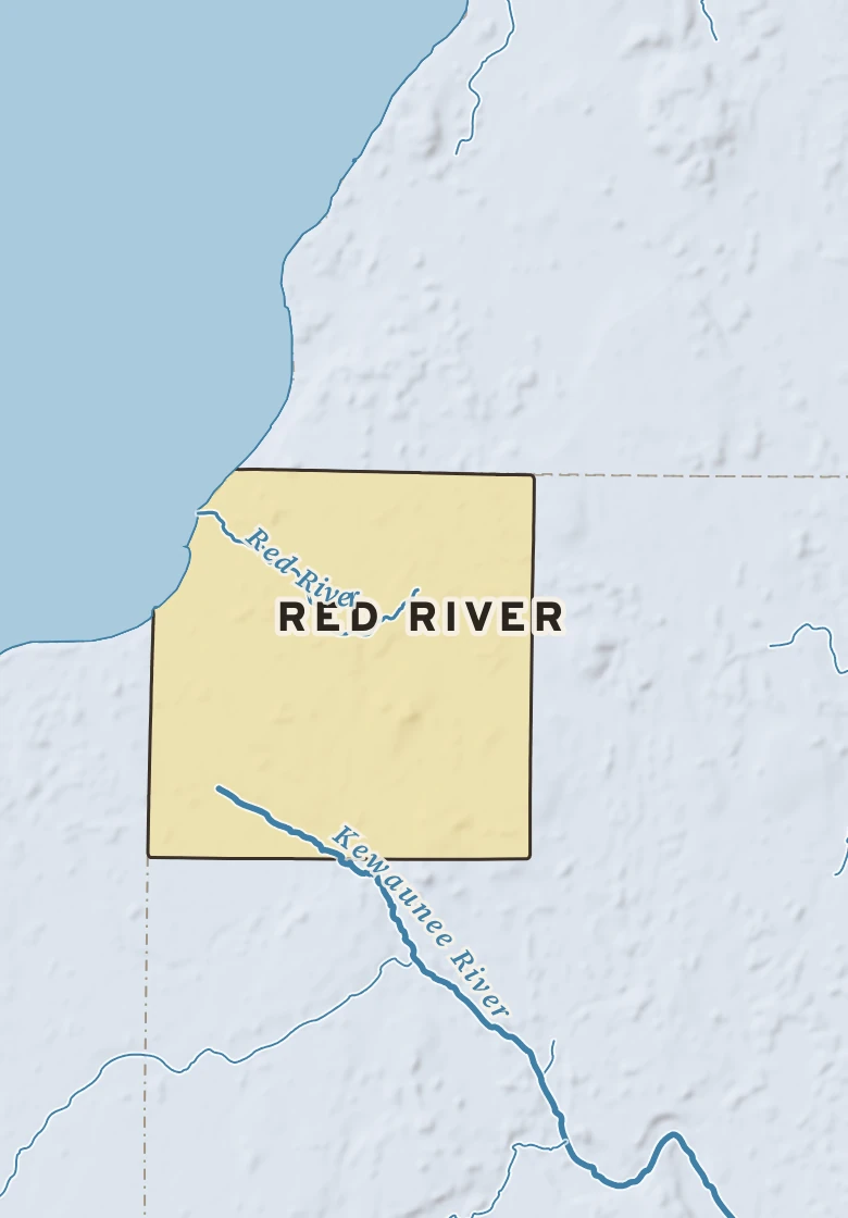 Atlas plate of Red River, Wisconsin.