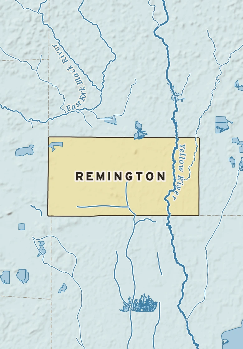 Atlas plate of Remington, Wisconsin.
