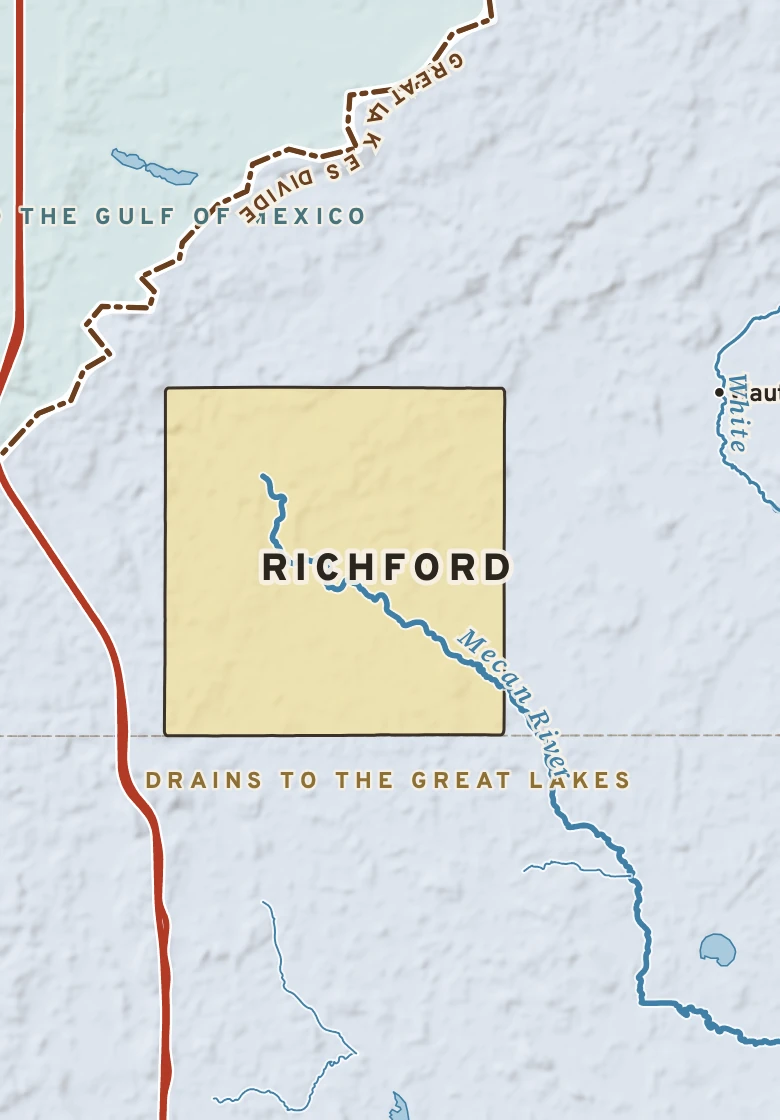 Atlas plate of Richford, Wisconsin.
