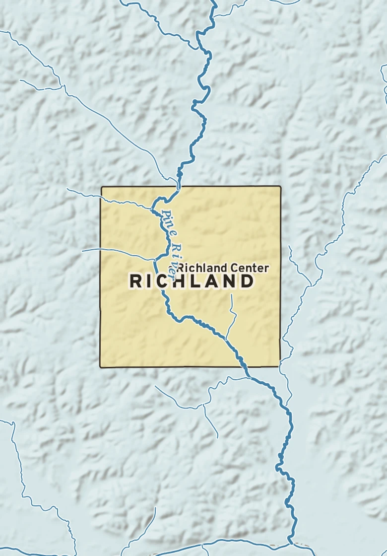 Atlas plate of Richland, Wisconsin.