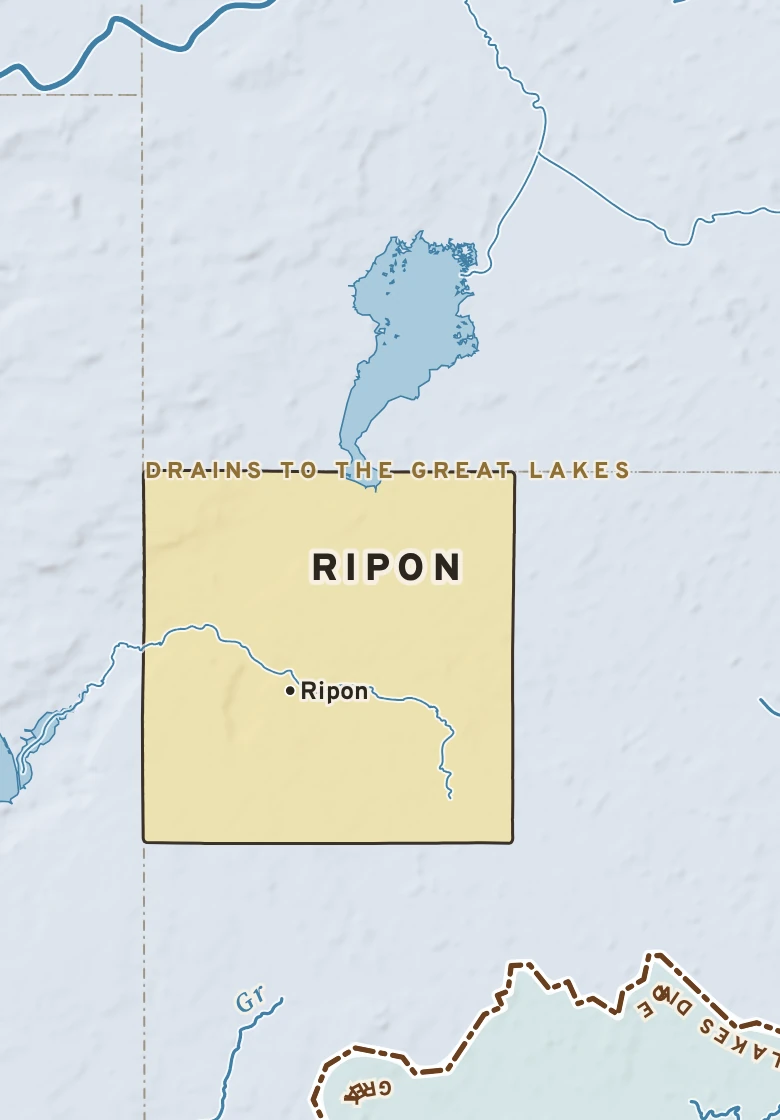 Atlas plate of Ripon, Wisconsin.