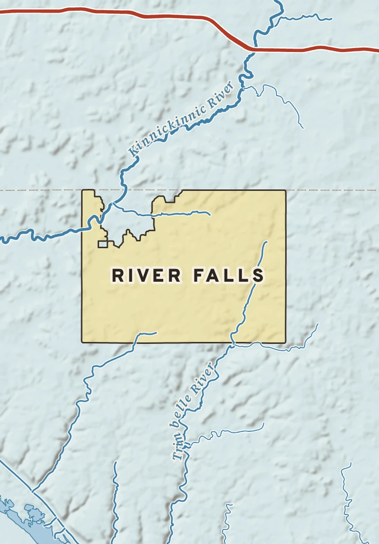 Atlas plate of River Falls, Wisconsin.