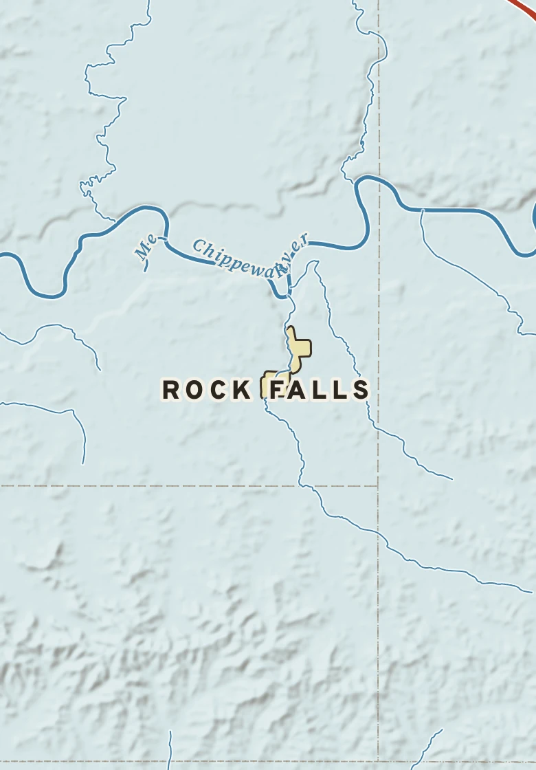 Atlas plate of Rock Falls, Wisconsin.
