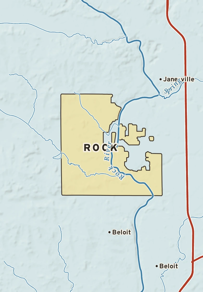 Atlas plate of Rock, Wisconsin.