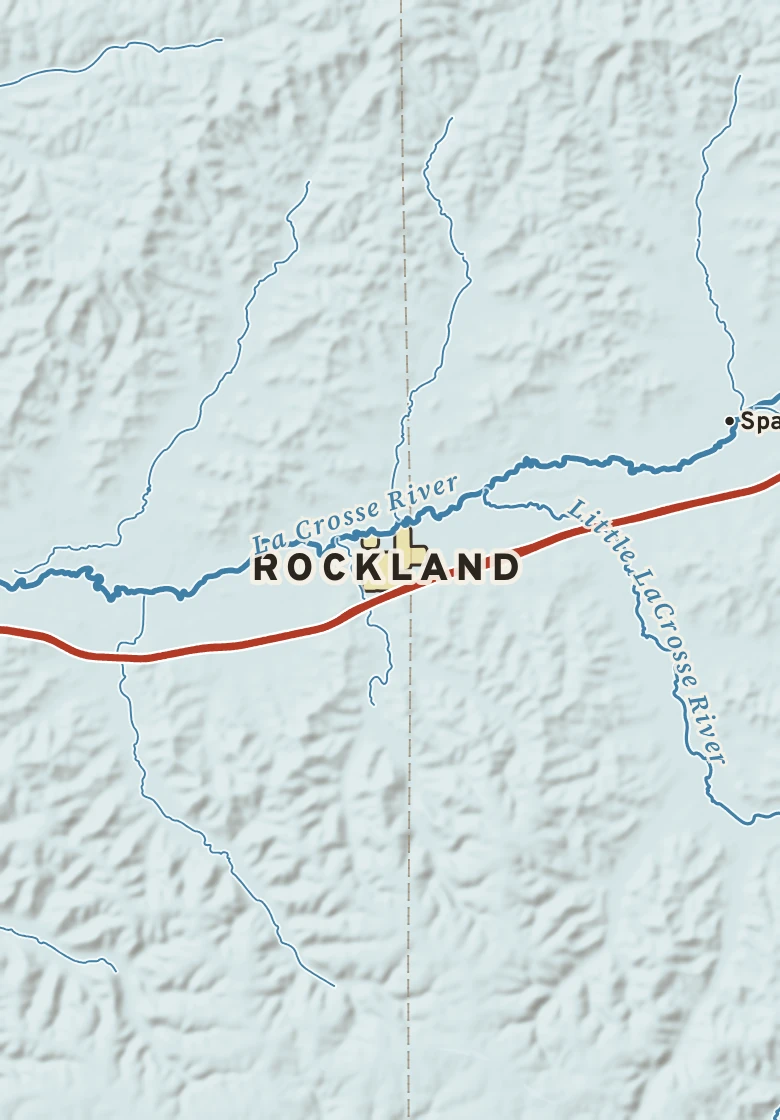 Atlas plate of Rockland, Wisconsin.