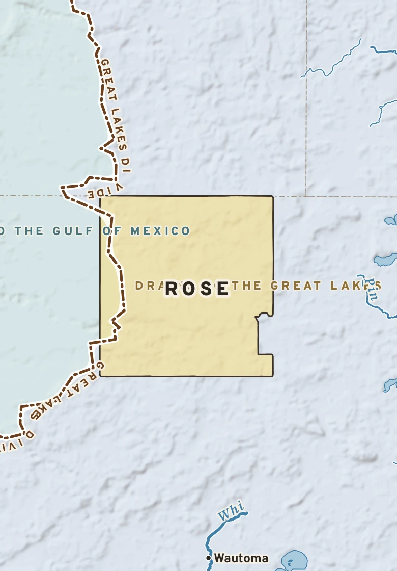 Atlas plate of Rose, Wisconsin.