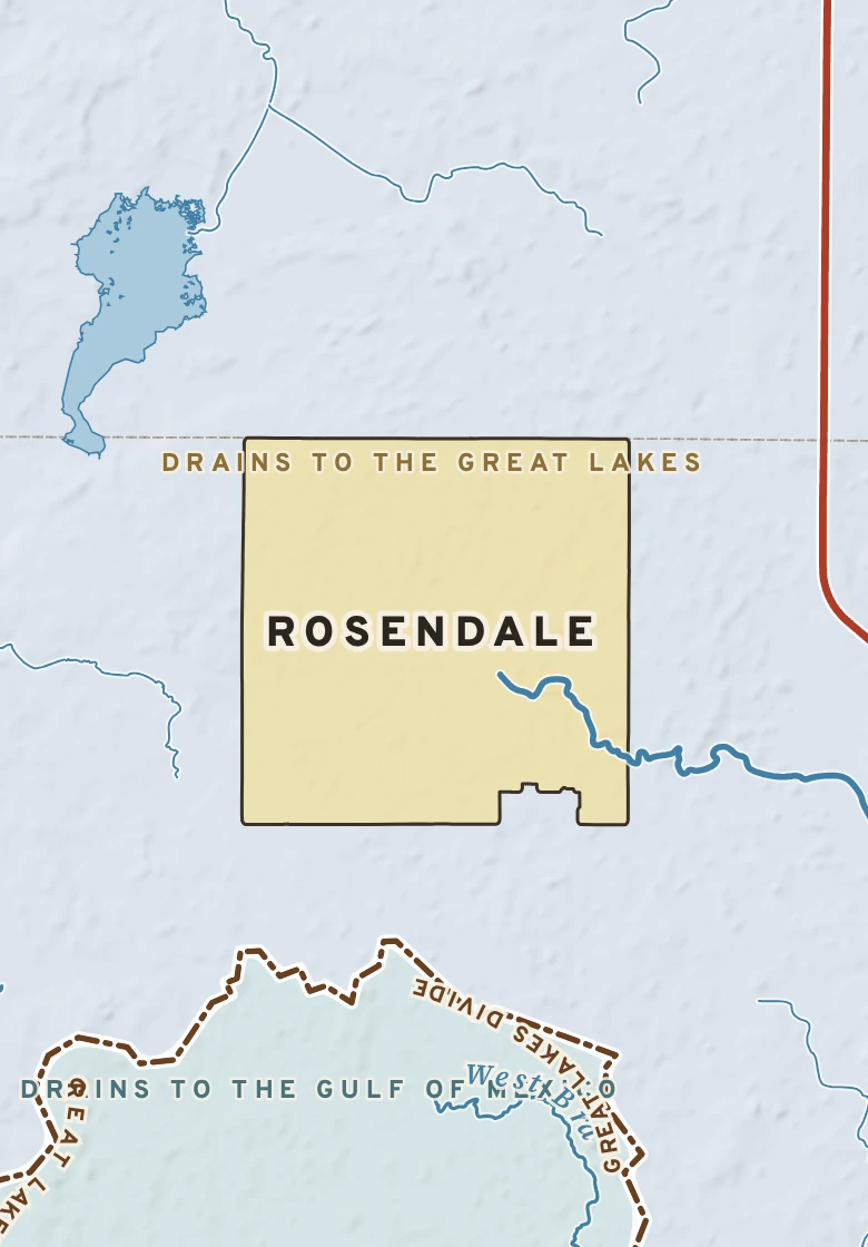 Atlas plate of Rosendale, Wisconsin.