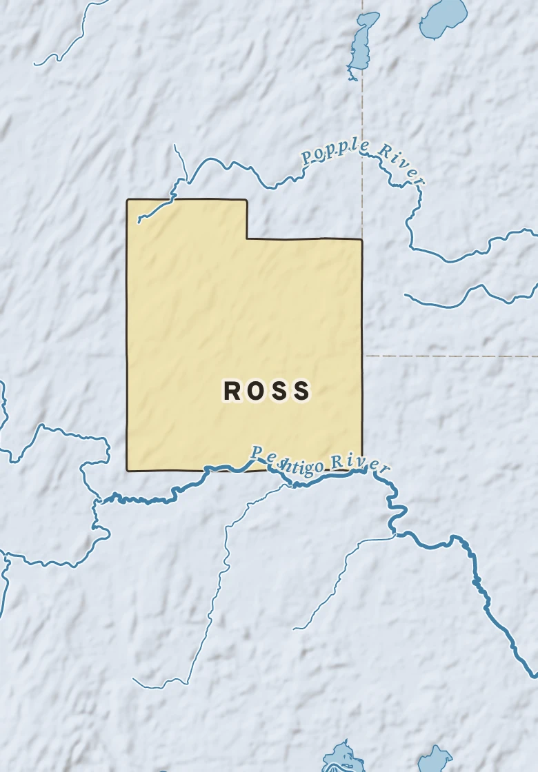 Atlas plate of Ross, Wisconsin.
