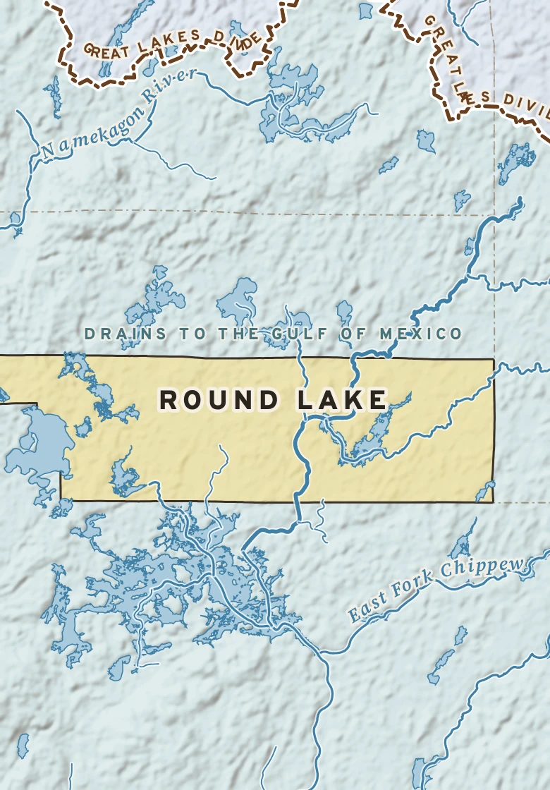 Atlas plate of Round Lake, Wisconsin.