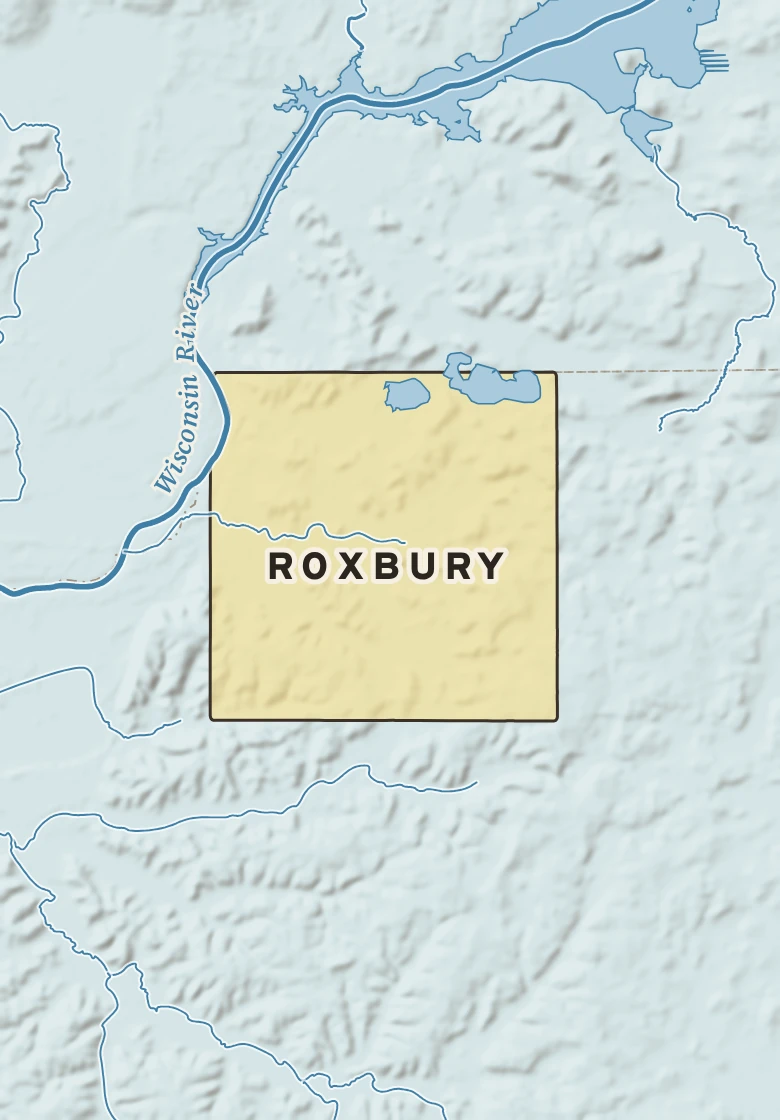 Atlas plate of Roxbury, Wisconsin.