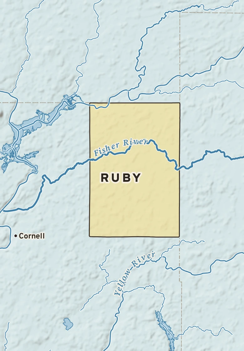 Atlas plate of Ruby, Wisconsin.