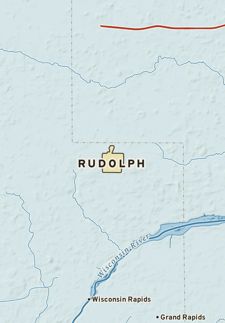 Atlas plate of Rudolph, Wisconsin.