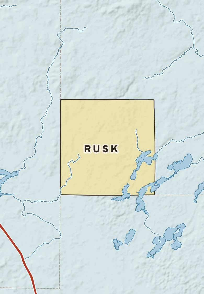 Atlas plate of Rusk, Wisconsin.