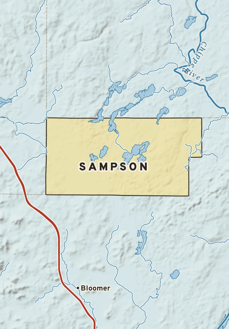 Atlas plate of Sampson, Wisconsin.