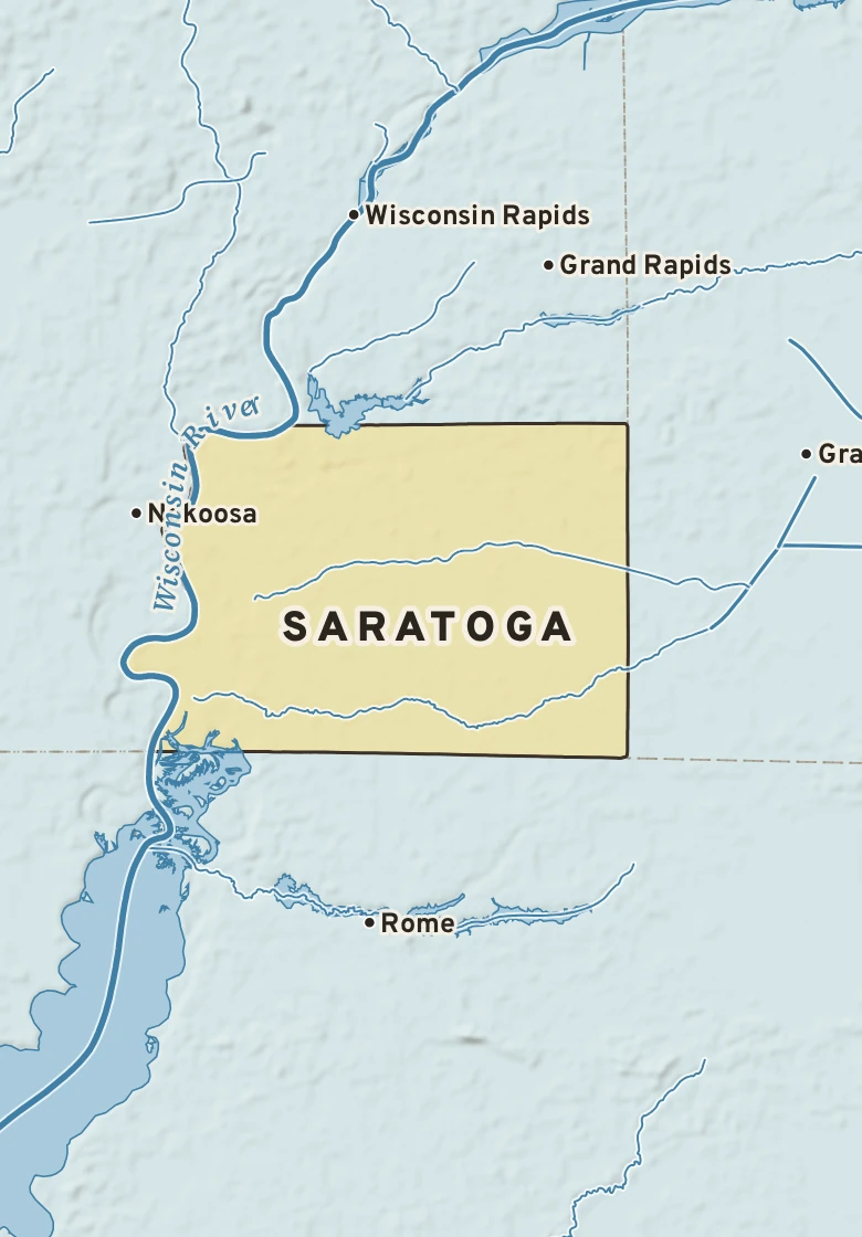 Atlas plate of Saratoga, Wisconsin.