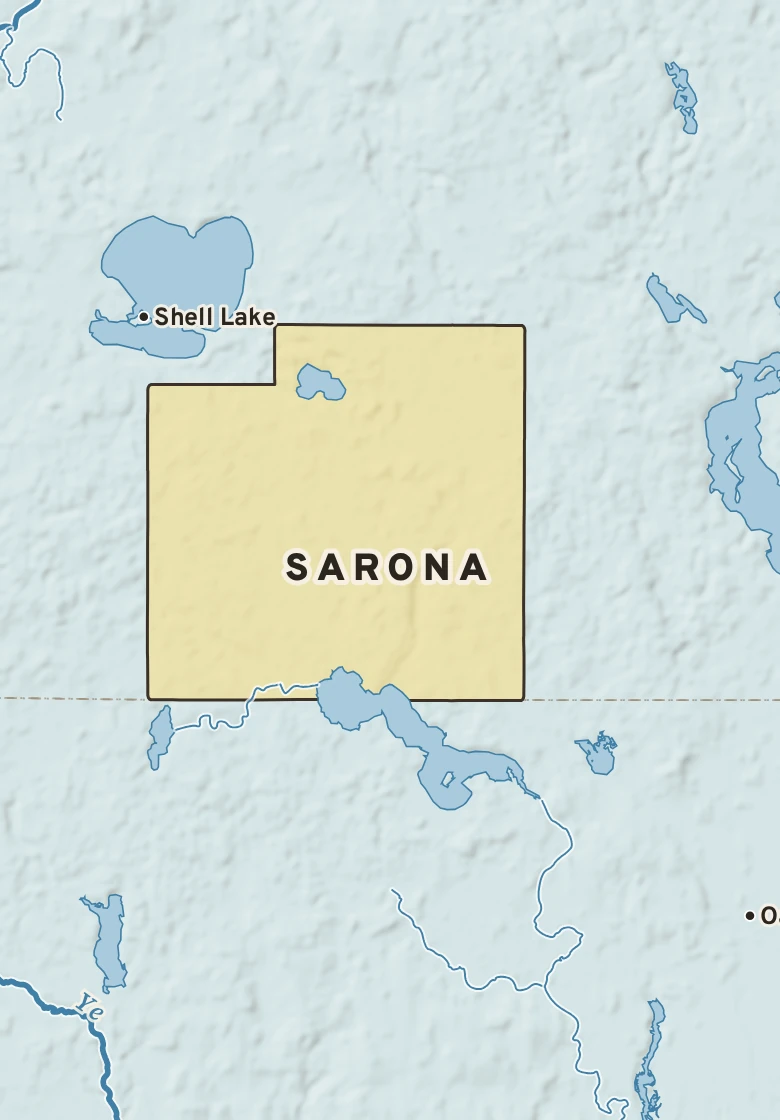 Atlas plate of Sarona, Wisconsin.