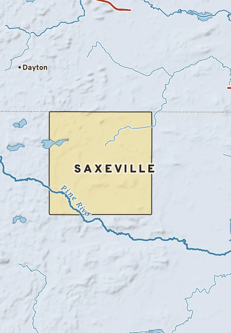 Atlas plate of Saxeville, Wisconsin.