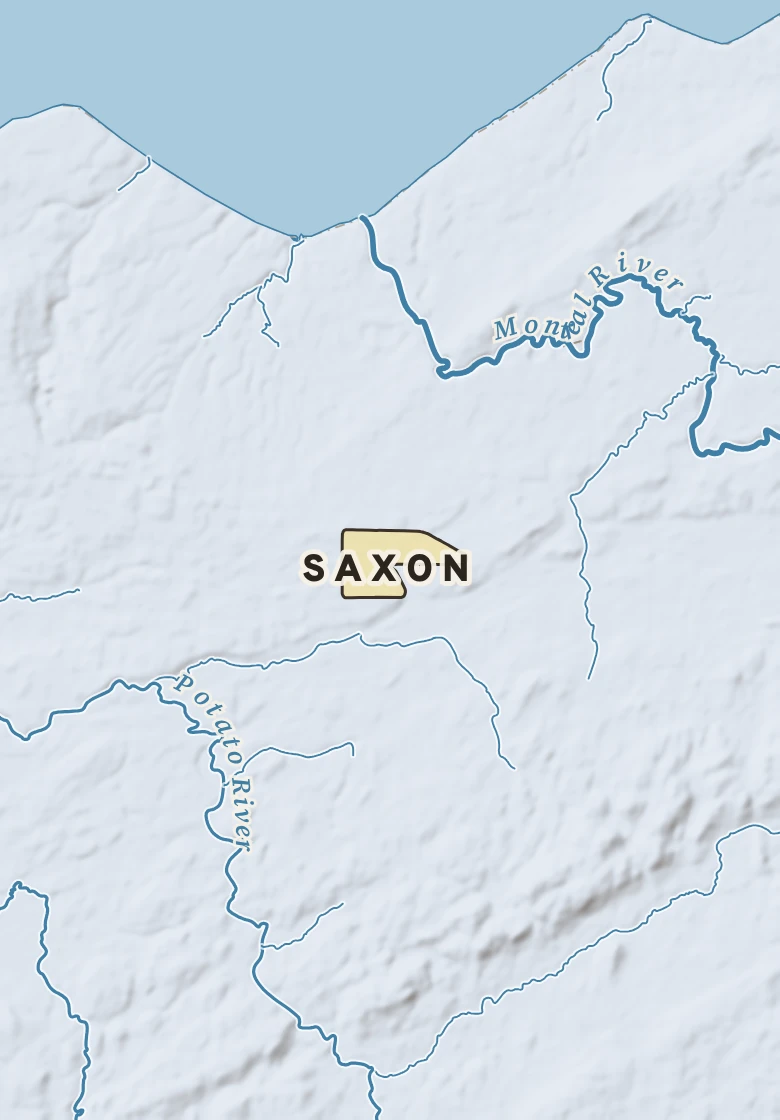 Atlas plate of Saxon, Wisconsin.