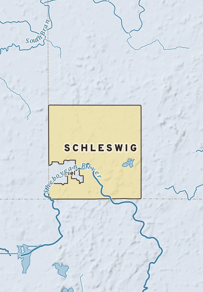 Atlas plate of Schleswig, Wisconsin.