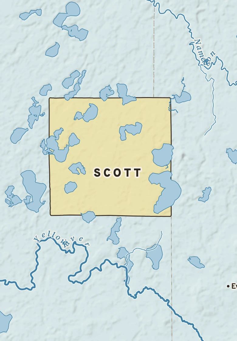 Atlas plate of Scott, Wisconsin.