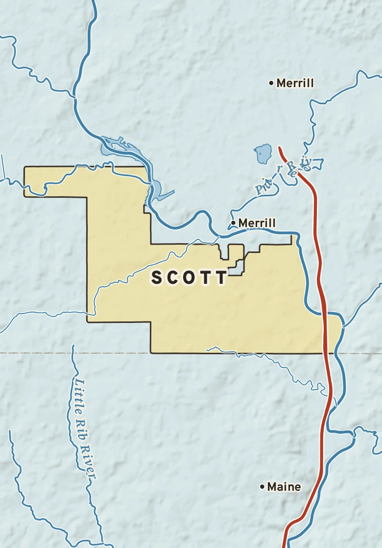 Atlas plate of Scott, Wisconsin.