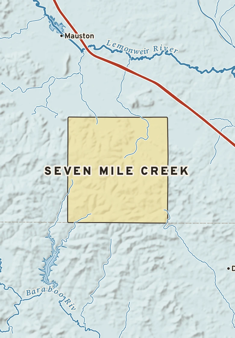 Atlas plate of Seven Mile Creek, Wisconsin.