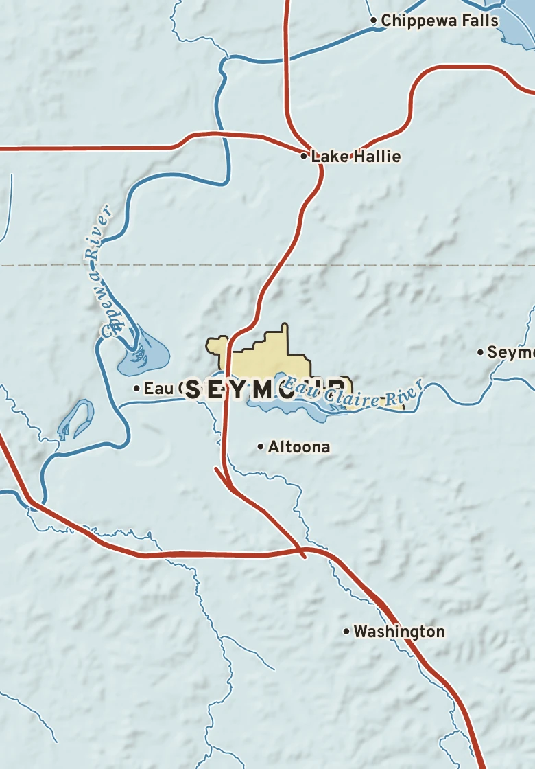 Atlas plate of Seymour, Wisconsin.