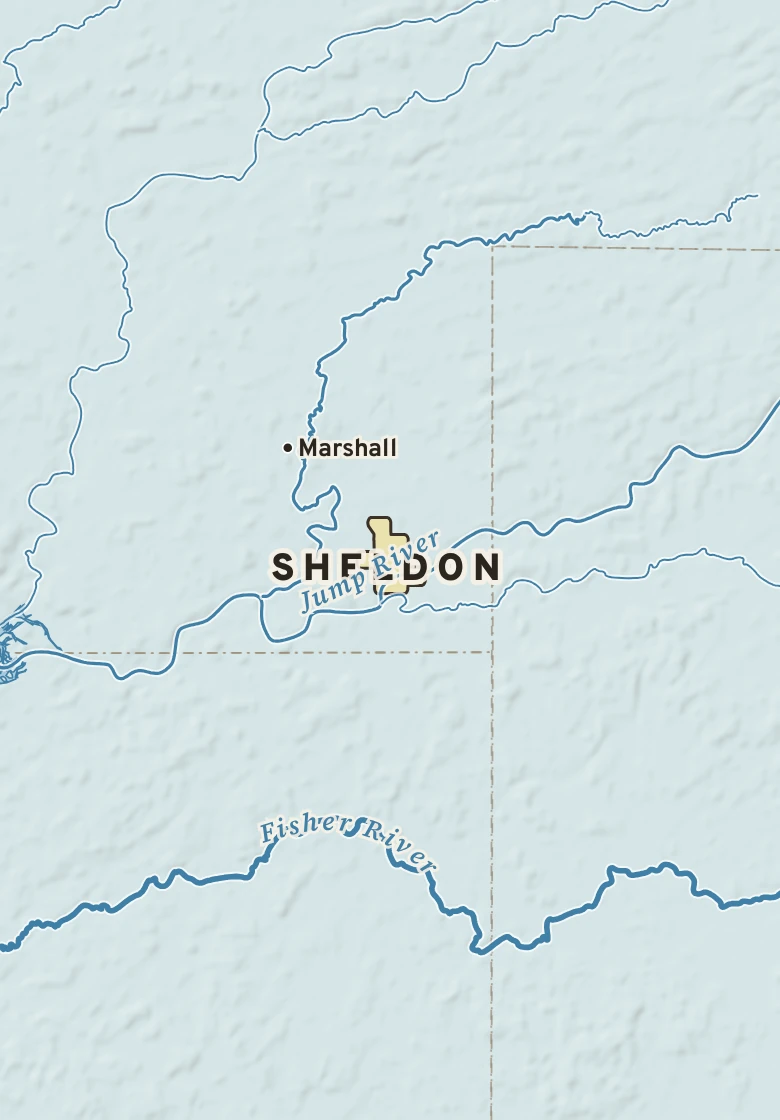 Atlas plate of Sheldon, Wisconsin.
