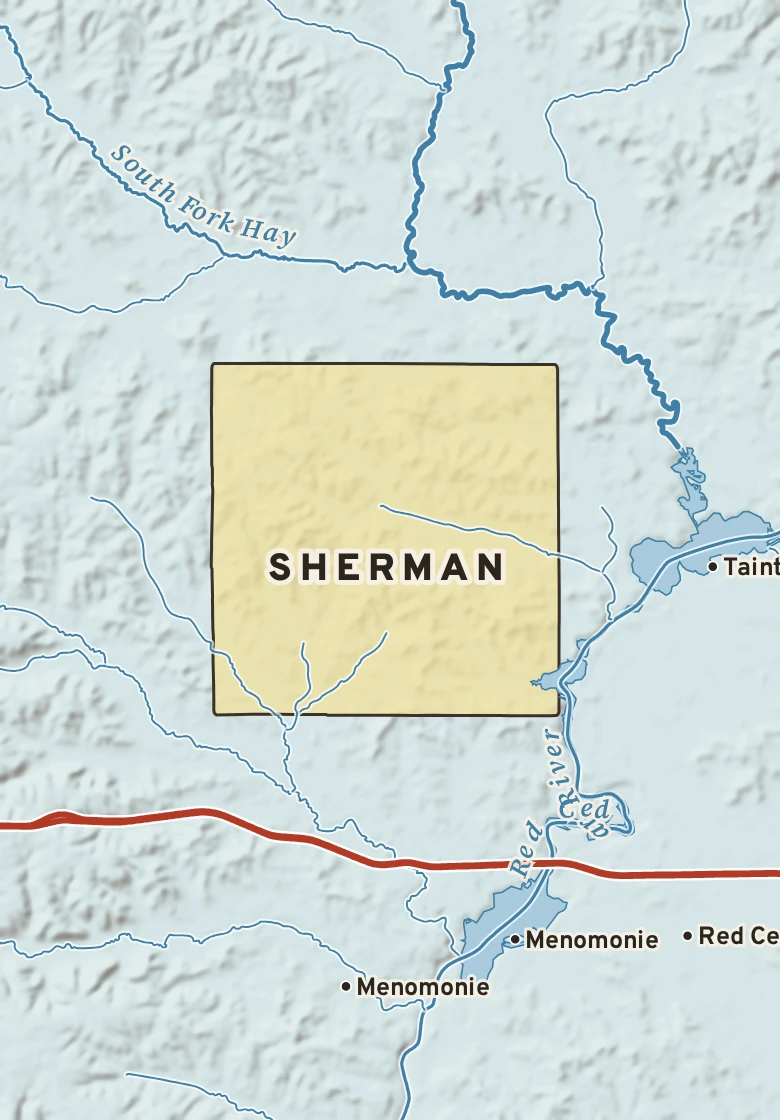 Atlas plate of Sherman, Wisconsin.