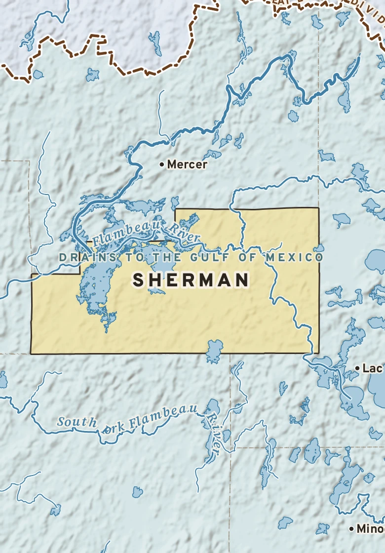Atlas plate of Sherman, Wisconsin.