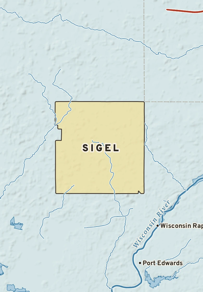 Atlas plate of Sigel, Wisconsin.