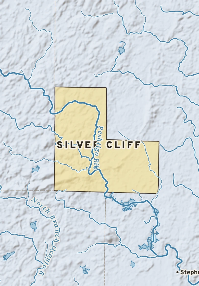 Atlas plate of Silver Cliff, Wisconsin.