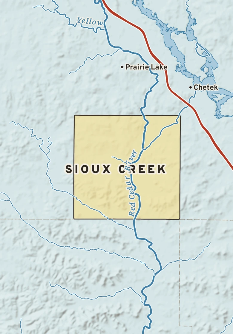 Atlas plate of Sioux Creek, Wisconsin.