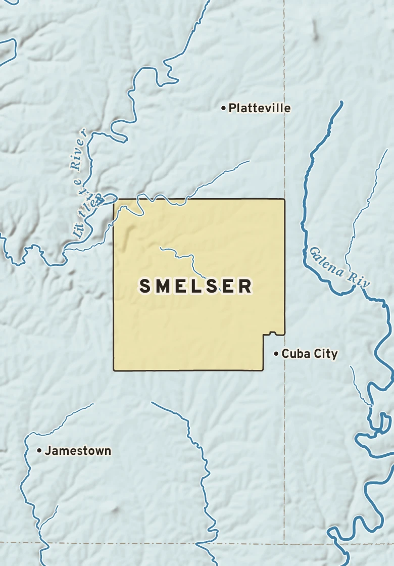 Atlas plate of Smelser, Wisconsin.